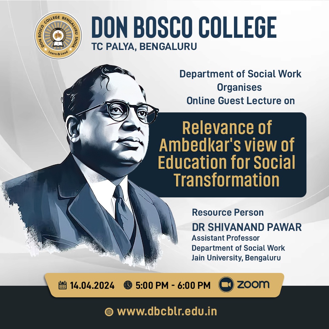Online Guest Lecture: Relevance of Ambedkar’s View of Education for Social Transformation