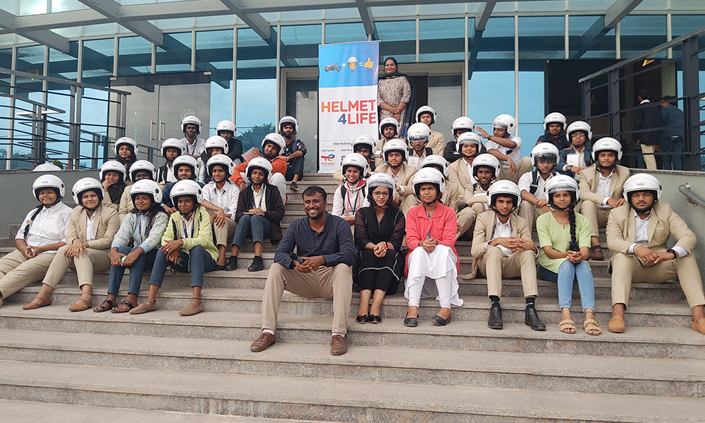 Road Safety Awareness session & helmet distribution